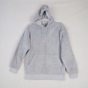 ASOS Pullover‎ Oversized Sherpa Hoodie Size XS in Light Gray
